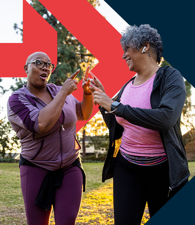 ACE Behavior Change Specialist motivating an enthusiastic client during an outdoor walk